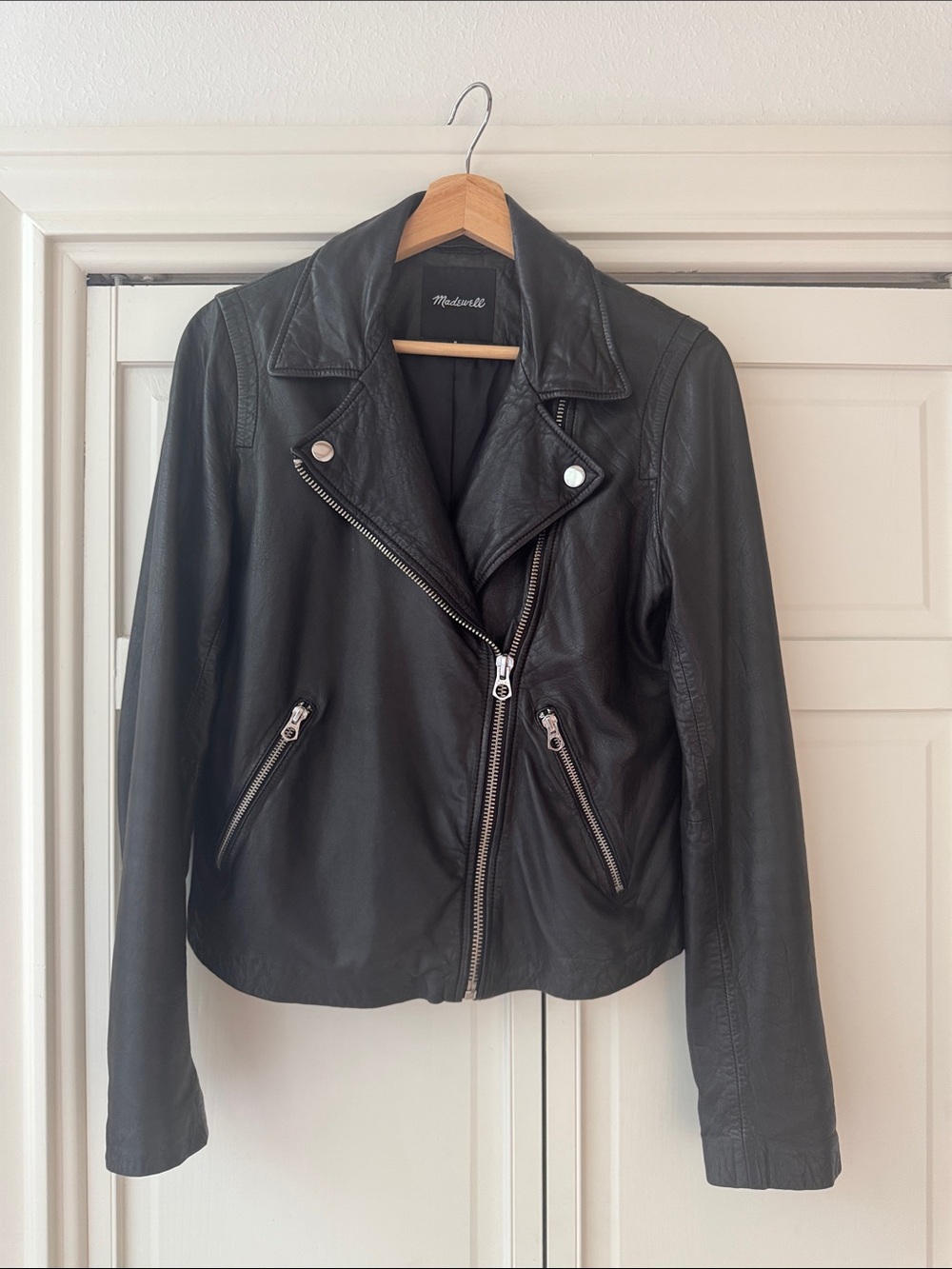 Madewell Black Leather Moto Jacket